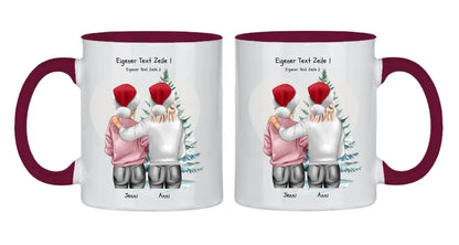 Personalisierte Tasse Nikolausgeschenk, Weihnachtsgeschenk für Geschwister, für Freundin