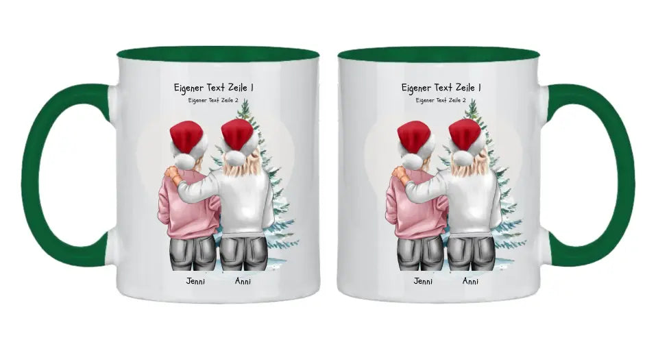 Personalisierte Tasse Nikolausgeschenk, Weihnachtsgeschenk für Geschwister, für Freundin