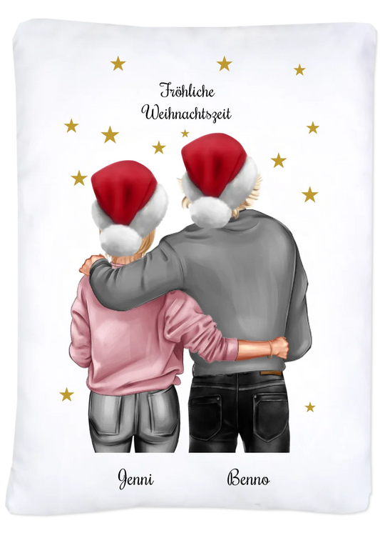 Weihnachtsgeschenk für Paare personalisiert - Bettwäsche für Pärchen & beste Freunde Geschenk