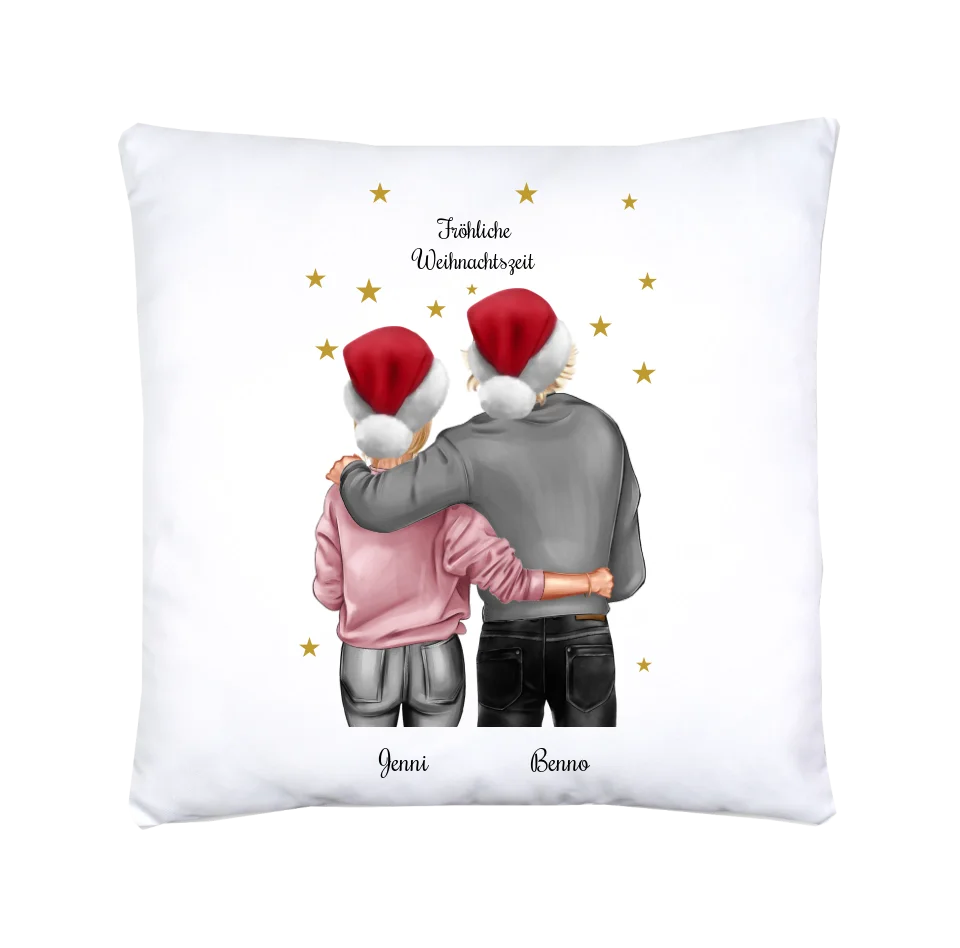 Weihnachtsgeschenk für Paare personalisiert - Bettwäsche für Pärchen & beste Freunde Geschenk