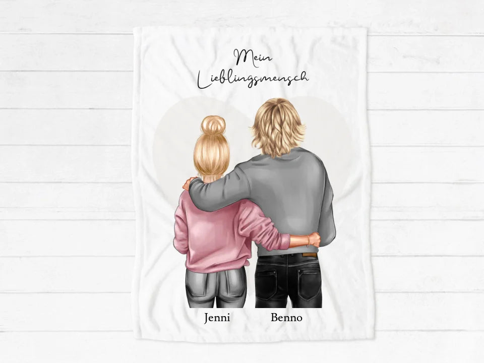 Weihnachtsgeschenk - Kuschelige Fleece Decke- Partner Geschenk - Personalisiertes Geschenk Partnerin