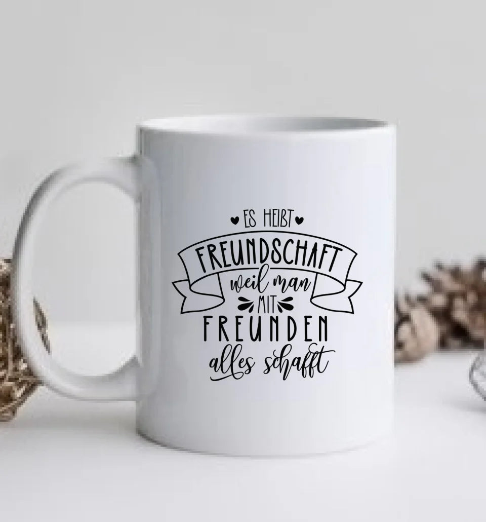 2 Beste Freundin Geschenk Tasse personalisiert mit Spruch / Freundinnen Geburtstagsgeschenk / Weihnachtsgeschenk