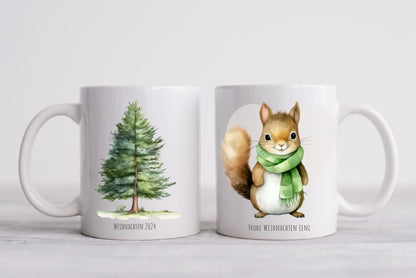 Geschenk Nikolaus, Weihnachten personalisiert -  Kindertasse, Kinderbecher, Kinderteller - Nikolaustasse, Weihnachtstasse - mit Name