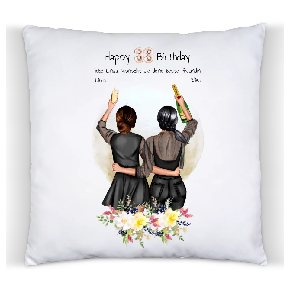Geburtstagsgeschenk 21 Jahre personalisiertes Geschenk Kissen | Geschenk Freundin, Tochter, Schwester | Kollegin