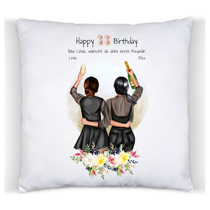 Geburtstagsgeschenk 21 Jahre personalisiertes Geschenk Kissen | Geschenk Freundin, Tochter, Schwester | Kollegin