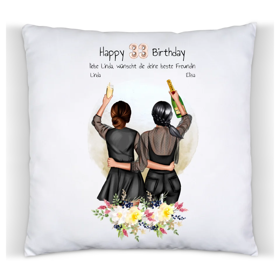 Geburtstagsgeschenk 21 Jahre personalisiertes Geschenk Kissen | Geschenk Freundin, Tochter, Schwester | Kollegin