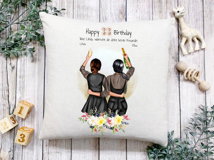 Geburtstagsgeschenk 21 Jahre personalisiertes Geschenk Kissen | Geschenk Freundin, Tochter, Schwester | Kollegin