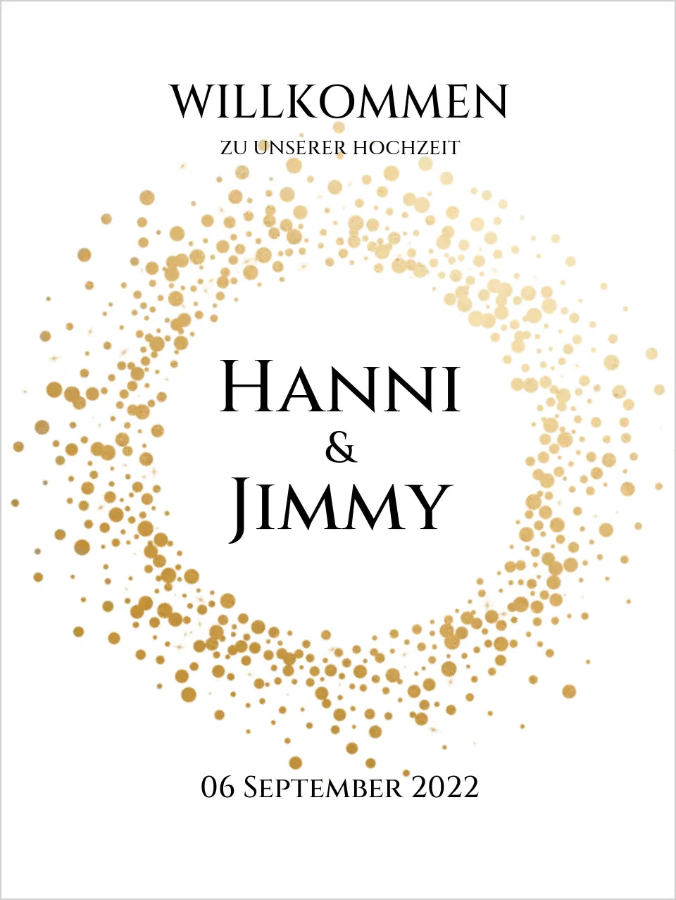 Willkommensposter Hochzeit  | Willkommensschild Hochzeit personalisiert | Hochzeitsempfang Tafel