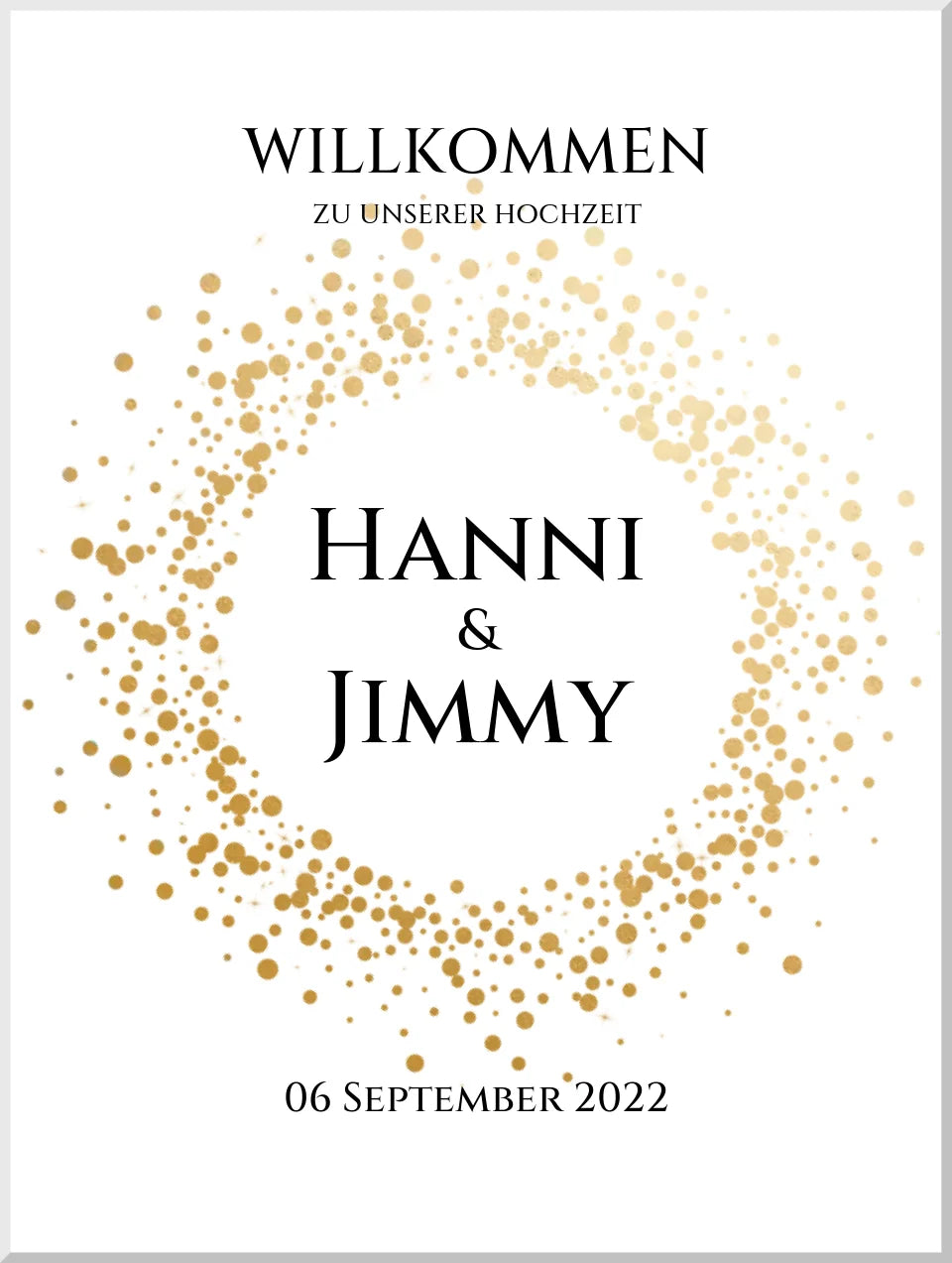 Willkommensposter Hochzeit  | Willkommensschild Hochzeit personalisiert | Hochzeitsempfang Tafel