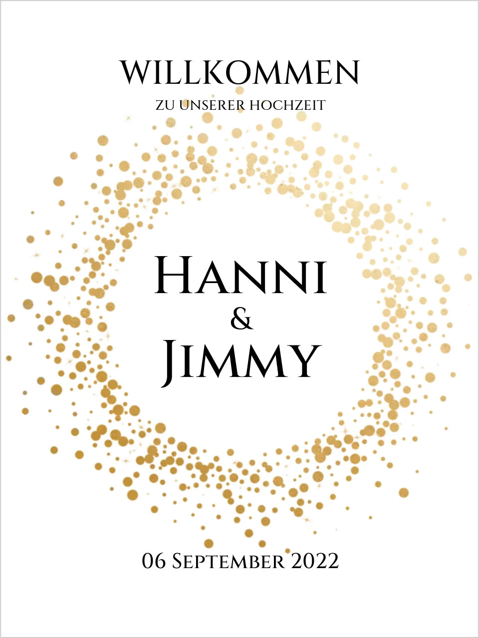 Willkommensposter Hochzeit  | Willkommensschild Hochzeit personalisiert | Hochzeitsempfang Tafel