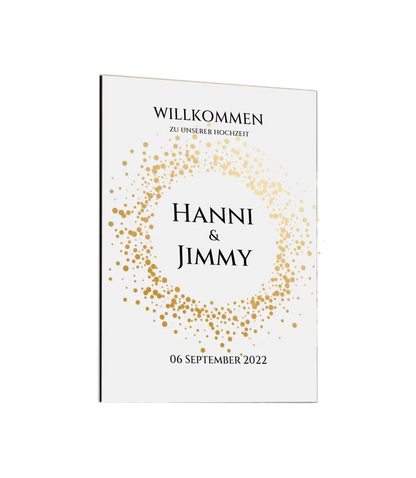 Willkommensposter Hochzeit  | Willkommensschild Hochzeit personalisiert | Hochzeitsempfang Tafel