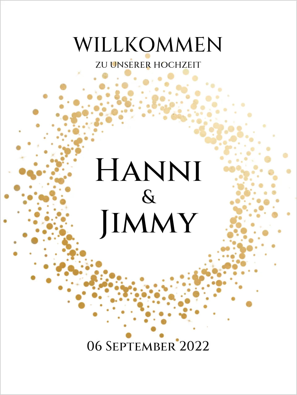 Willkommensposter Hochzeit  | Willkommensschild Hochzeit personalisiert | Hochzeitsempfang Tafel