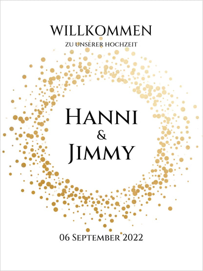 Willkommensposter Hochzeit  | Willkommensschild Hochzeit personalisiert | Hochzeitsempfang Tafel