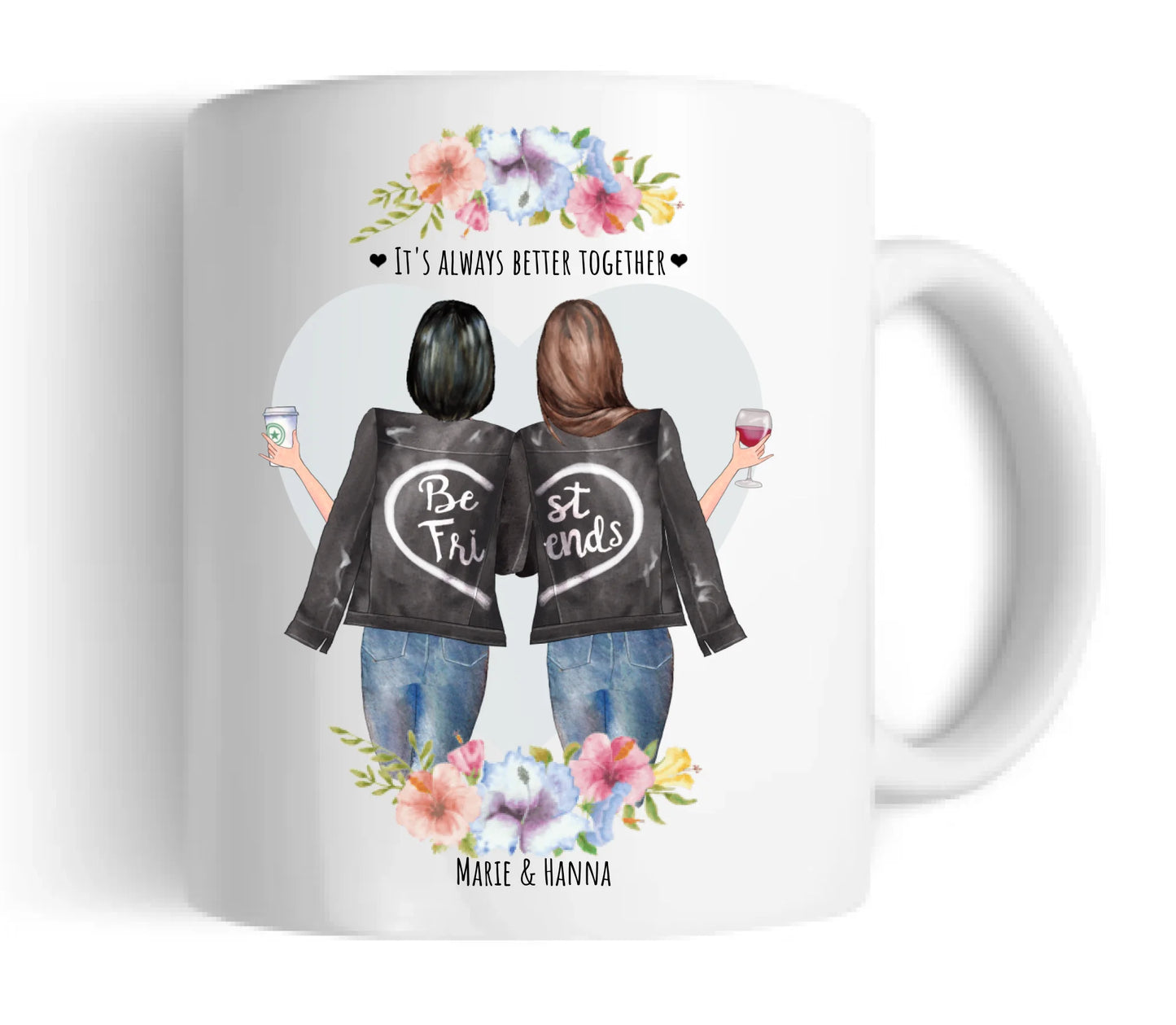 Geburtstagsgeschenk 2 Beste Freundinnen Tasse - Beste Freundin Geschenk
