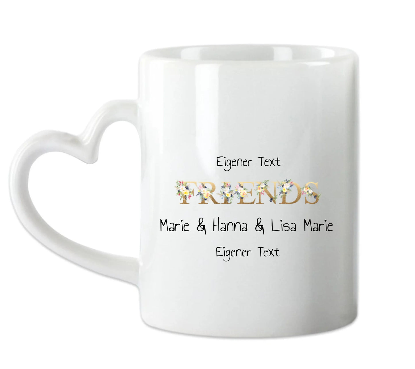Personalisiertes Geschenk Tasse 3 Beste Freundinnen, Kaffeebecher, Geschenkidee Freundin, Weihnachtsgeschenk Schwester