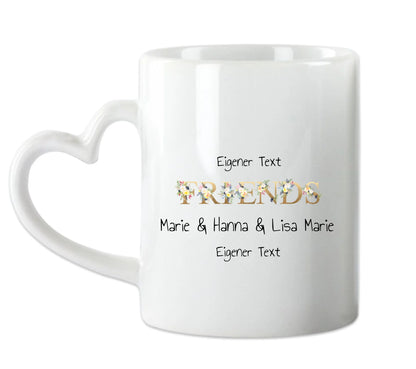 Personalisiertes Geschenk Tasse 3 Beste Freundinnen, Kaffeebecher, Geschenkidee Freundin, Weihnachtsgeschenk Schwester