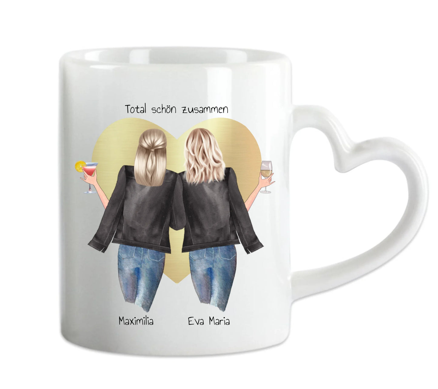 2 Beste Freundin Geschenk personalisierte Tasse mit Spruch / Freundinnen Geburtstagsgeschenk / gift for your bestie
