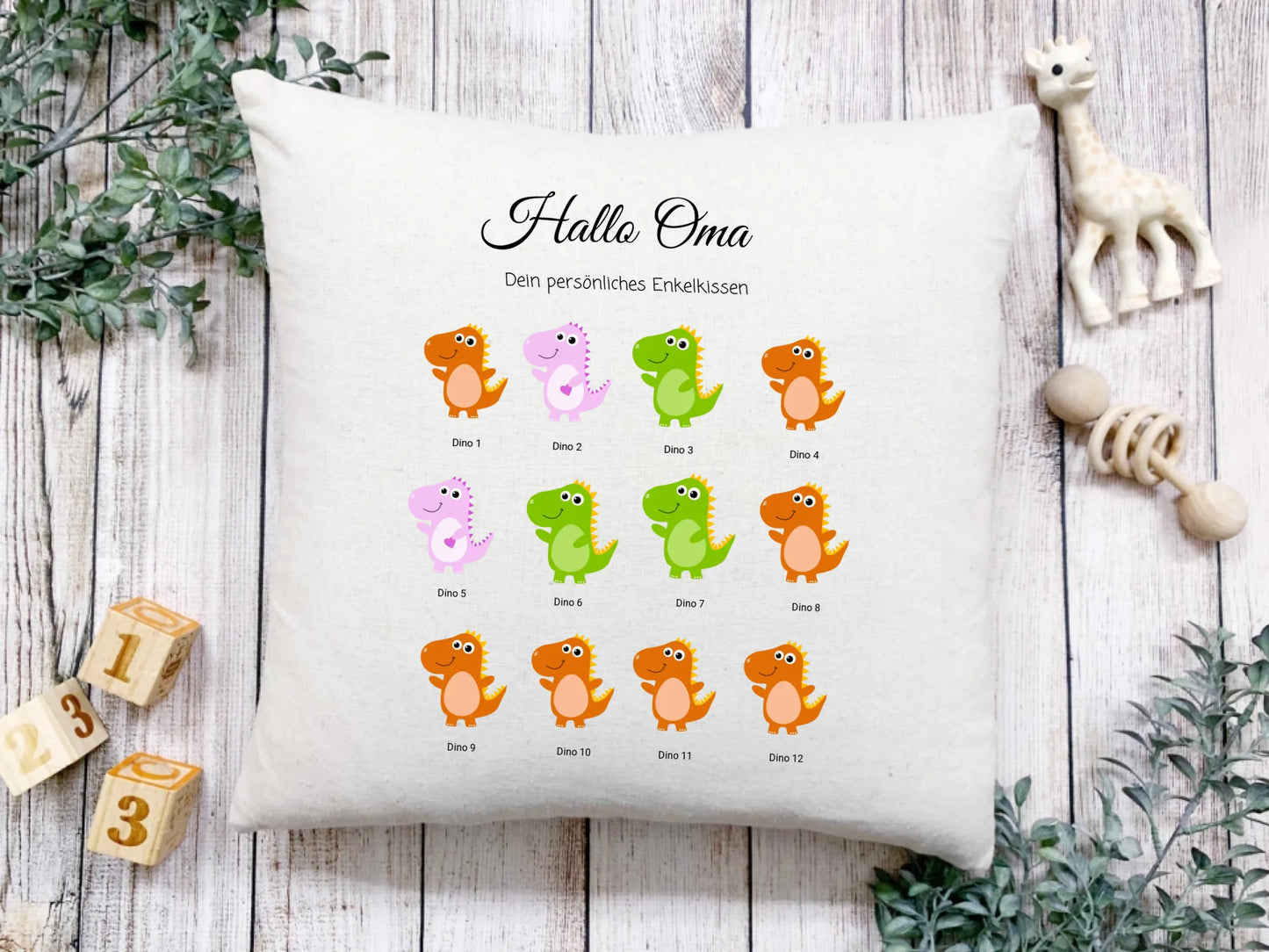 Personalisiertes Geschenk Oma / Opa Enkel-Kissen |   Muttertagsgeschenk, Vatertagsgeschenk &  Geburtstagsgeschenk