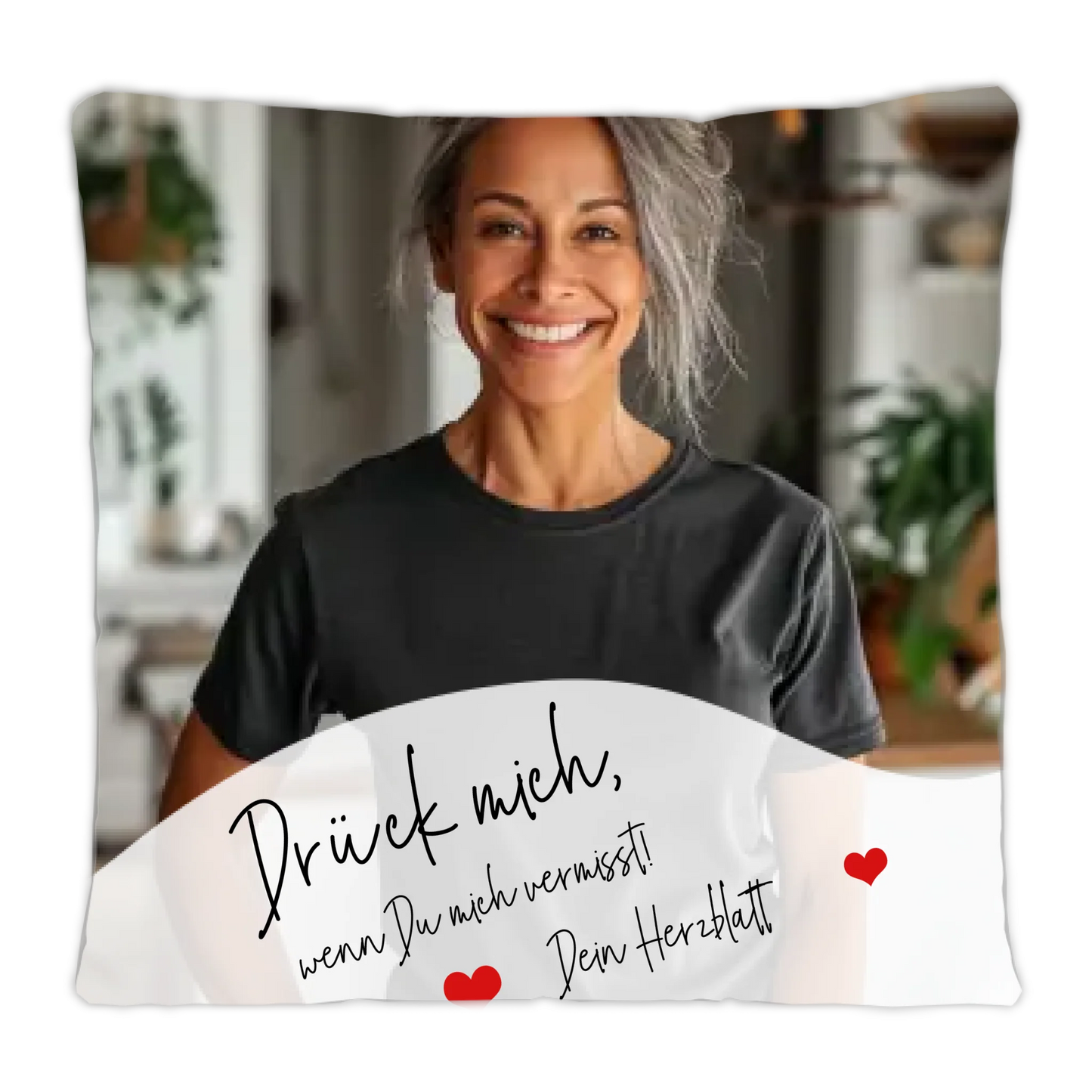 Geschenk Freundin / Geschenk Freund - personalisiertes Kissen | Knuddel mich | Drück mich, wenn Du mich vermisst.