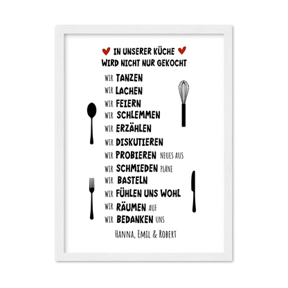 "In unserer Küche" Küchenposter | Zeitraum-Kunstdruck