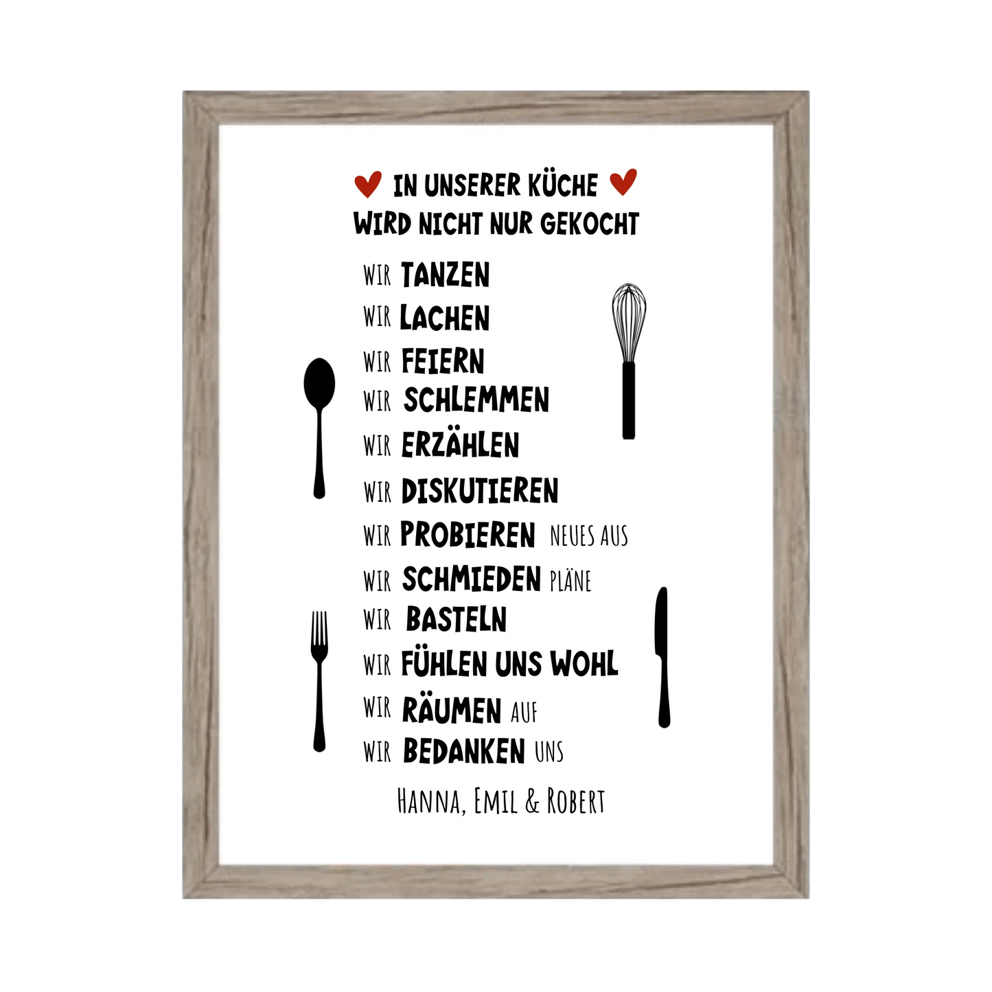 "In unserer Küche" Küchenposter | Zeitraum-Kunstdruck