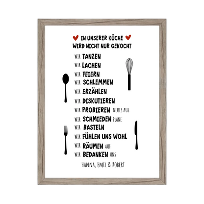 "In unserer Küche" Küchenposter | Zeitraum-Kunstdruck