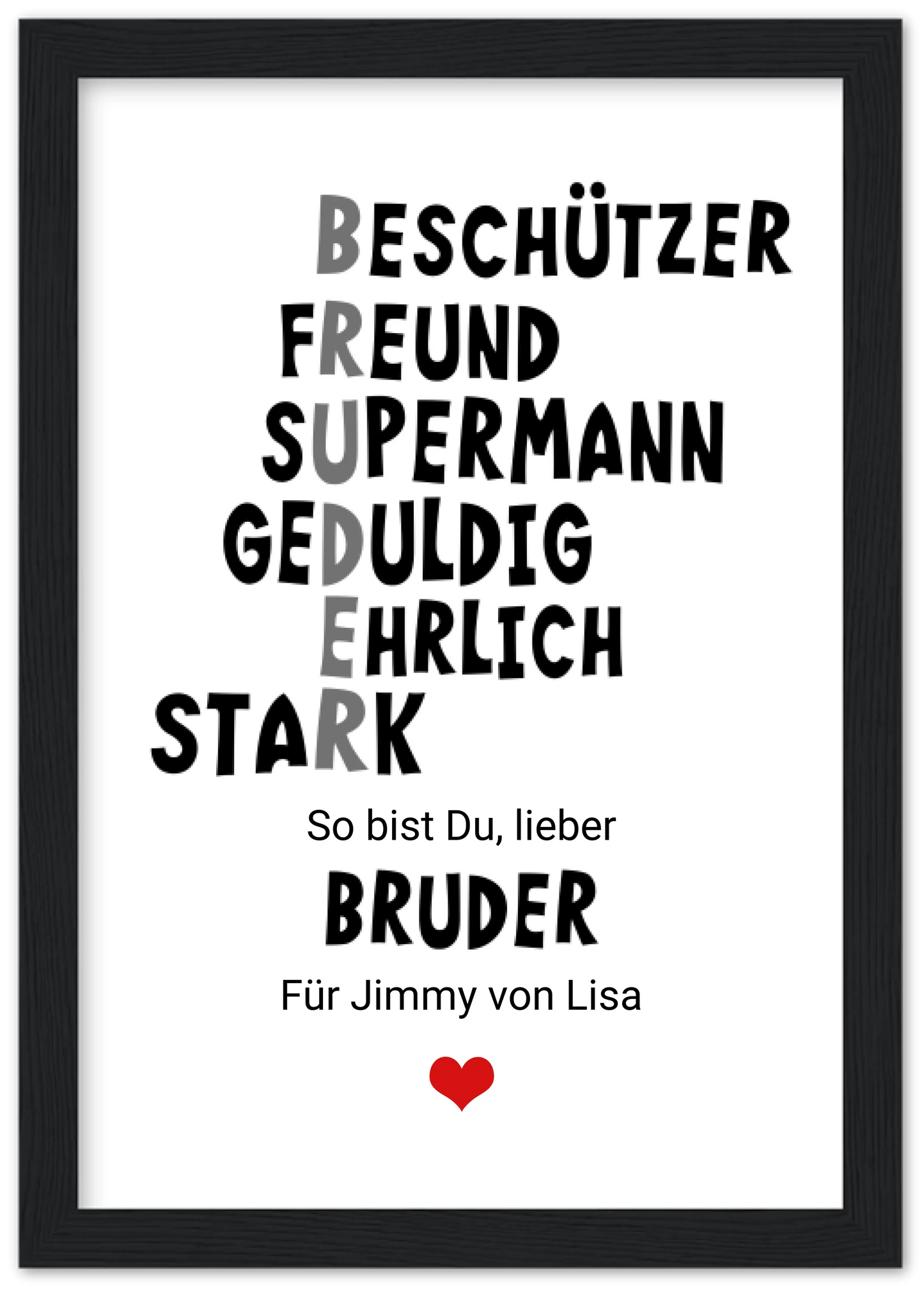 "Definition Bruder" personalisiertes Poster Geschenk Geburtstagsgeschenk | Zeitraum-Kunstdrucke