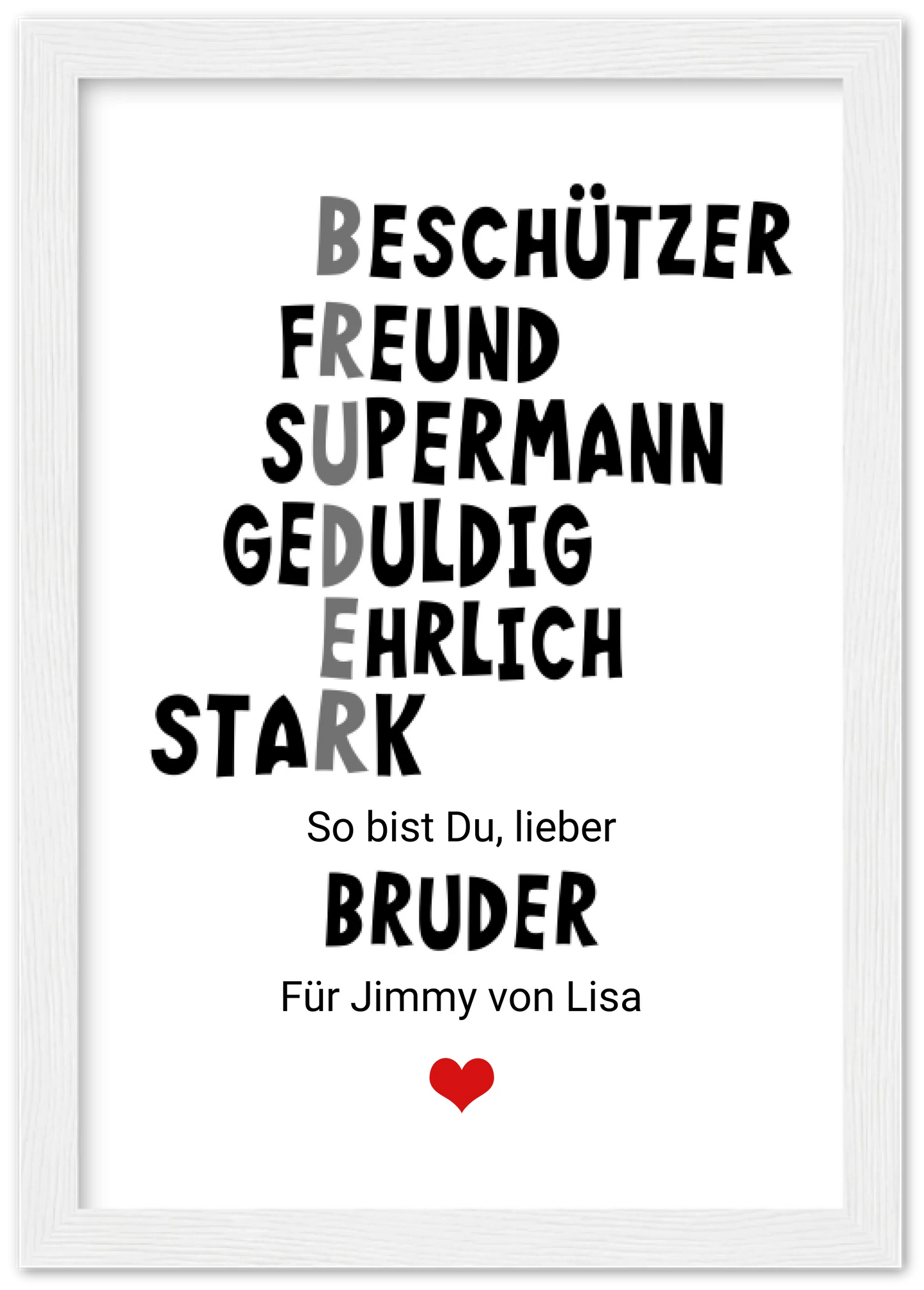 "Definition Bruder" personalisiertes Poster Geschenk Geburtstagsgeschenk | Zeitraum-Kunstdrucke