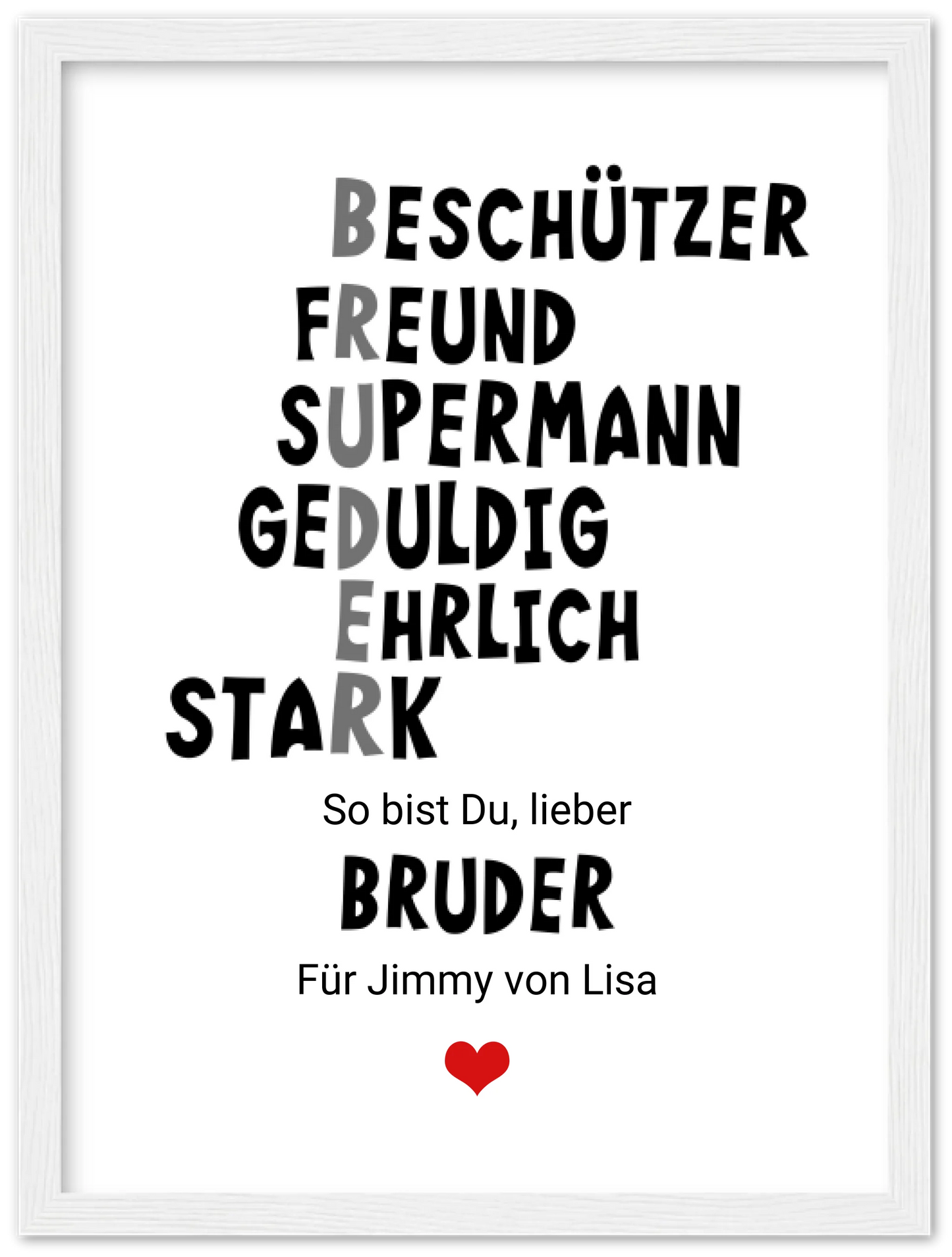 "Definition Bruder" personalisiertes Poster Geschenk Geburtstagsgeschenk | Zeitraum-Kunstdrucke