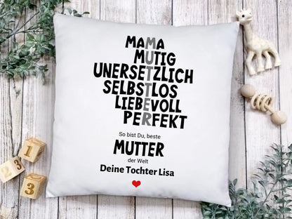 Definition Mama Geschenk - Personalisiertes Kissen Muttertagsgeschenk, Geburtstagsgeschenk, Weihnachtsgeschenk