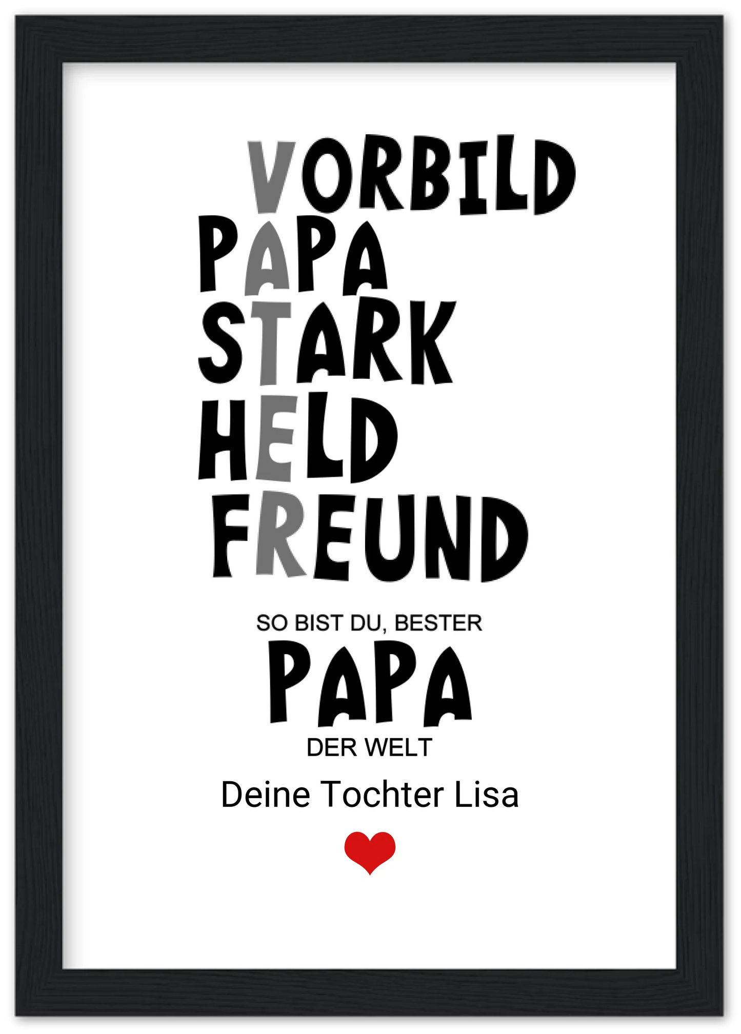 Personalisiertes Geschenk "Definition Vater" |  Bild Geburtstagsgeschenk Vatertagsgeschenk - Zeitraum-Kunstdrucke