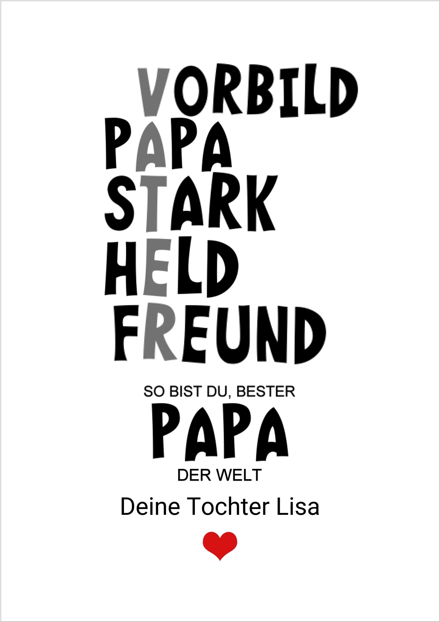 Personalisiertes Geschenk "Definition Vater" |  Bild Geburtstagsgeschenk Vatertagsgeschenk - Zeitraum-Kunstdrucke