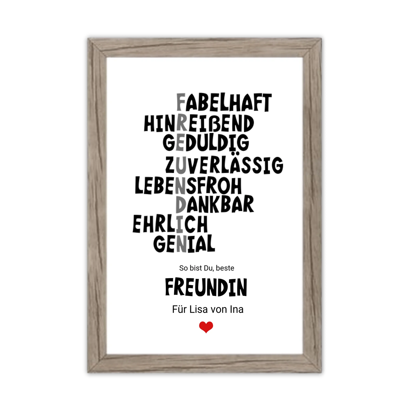 "Beste Freundin" Definition Poster | Zeitraum-Kunstdruck