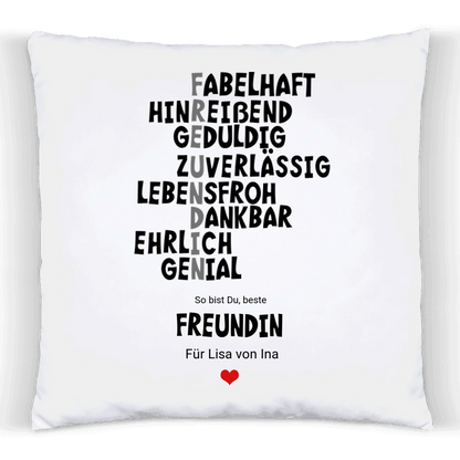 "Beste Freundin" Definition | Personalisiertes Kissen Geburtstagsgeschenk | von Zeitraum-Kunstdruck