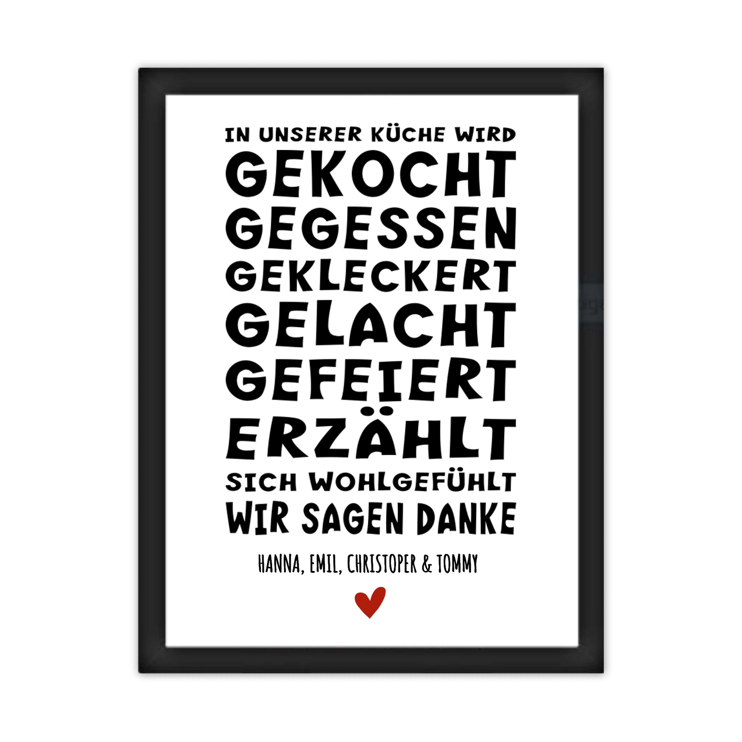 "In unserer Küche" Küchenposter Sprücheposter | Zeitraum-Kunstdruck 2