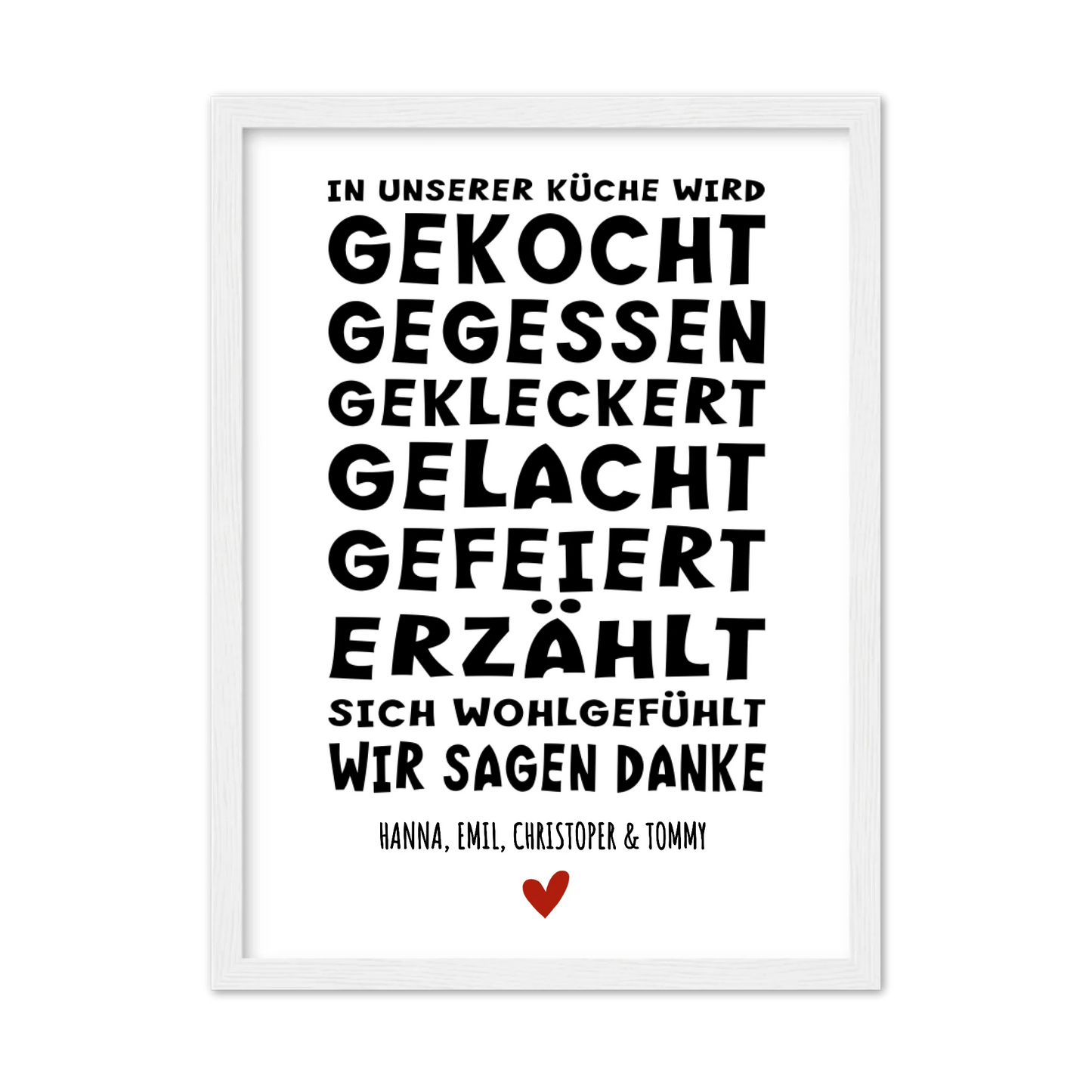 "In unserer Küche" Küchenposter Sprücheposter | Zeitraum-Kunstdruck 2