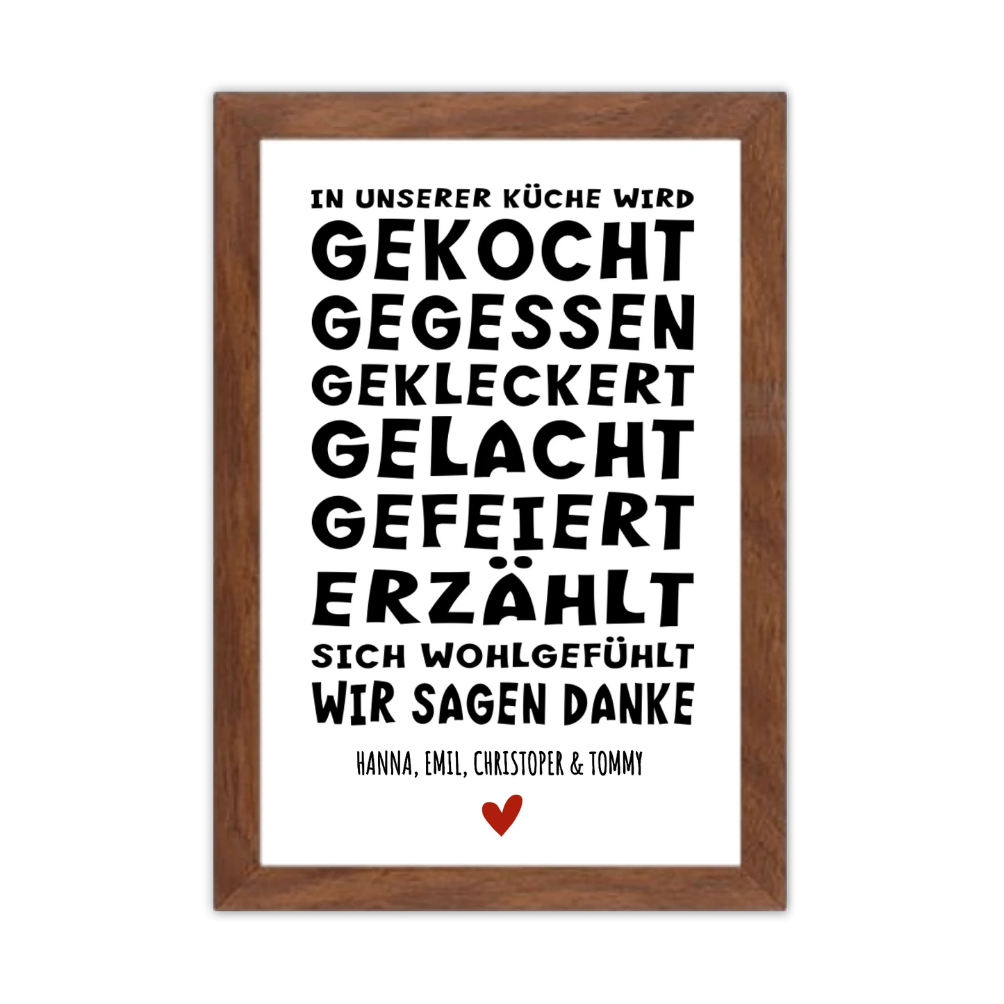 "In unserer Küche" Küchenposter Sprücheposter | Zeitraum-Kunstdruck 2
