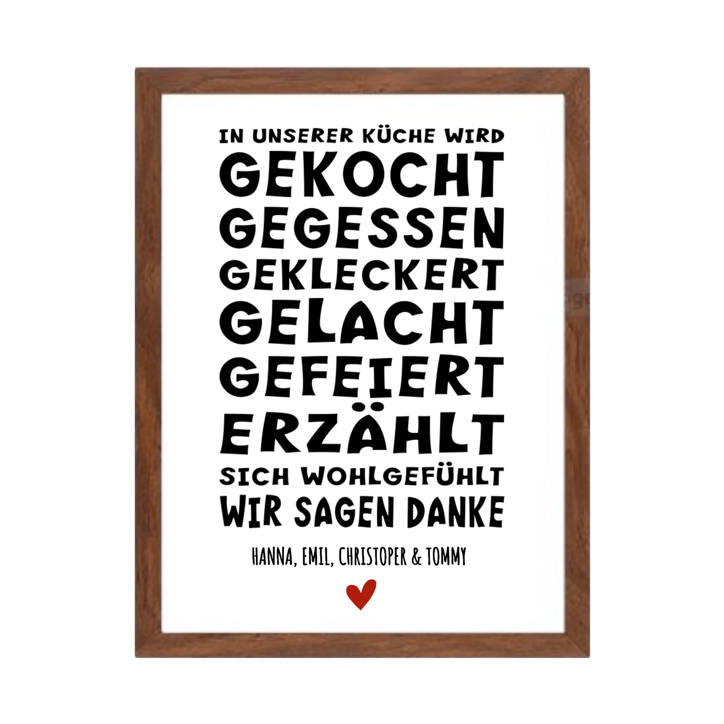"In unserer Küche" Küchenposter Sprücheposter | Zeitraum-Kunstdruck 2