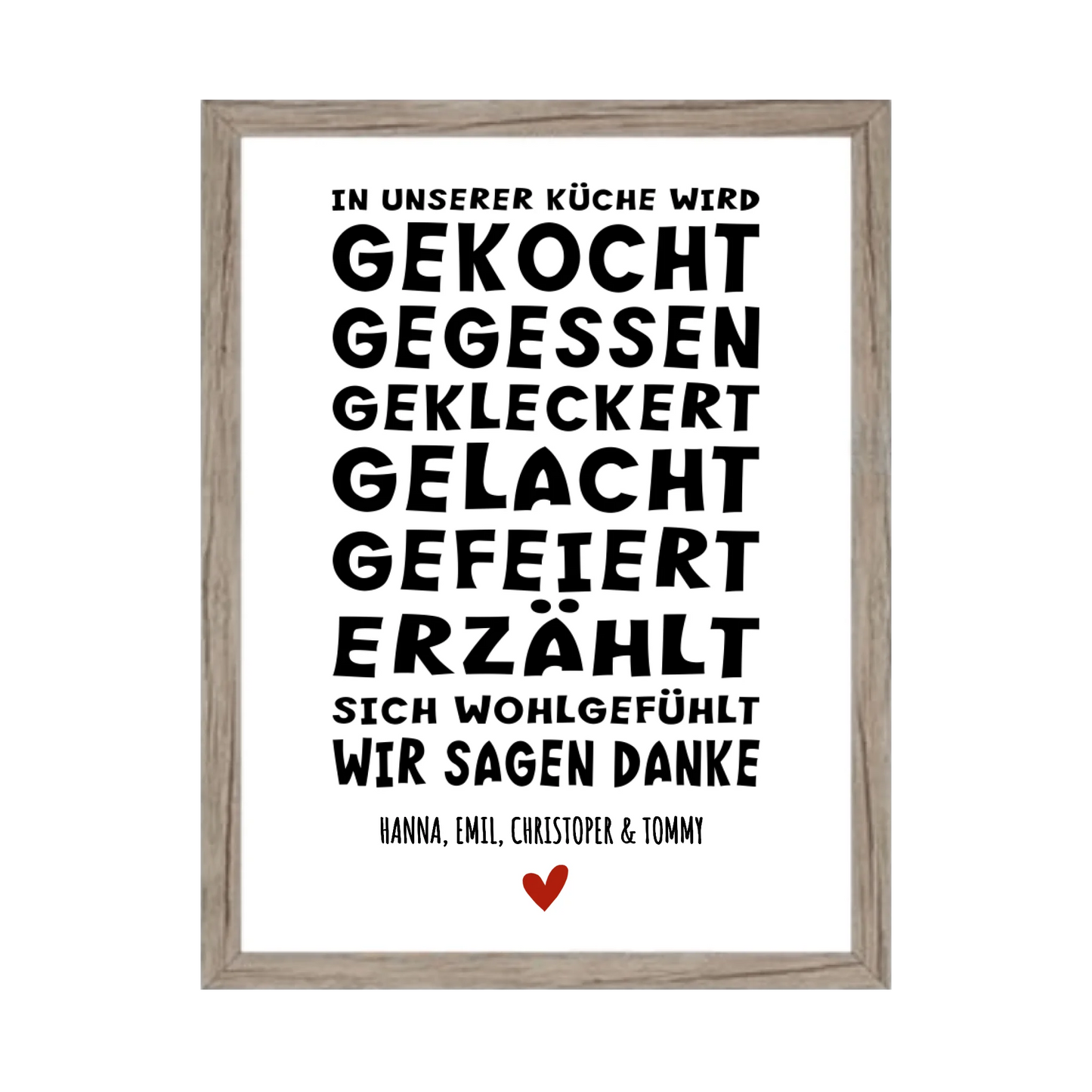 "In unserer Küche" Küchenposter Sprücheposter | Zeitraum-Kunstdruck 2