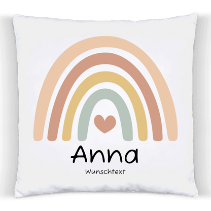 Personalisiertes Kissen Regenbogen | Einschulungsgeschenk Mädchen | Geburtstagsgeschenk, Babygeschenk  | Ostergeschenk