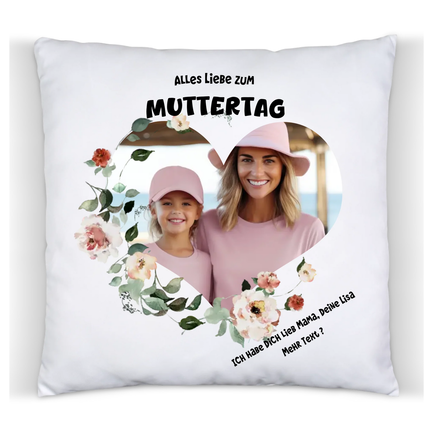 Personalisiertes Muttertagsgeschenk Fotokissen mit eigenem Bild | Auch als Vatertagsgeschenk geeignet