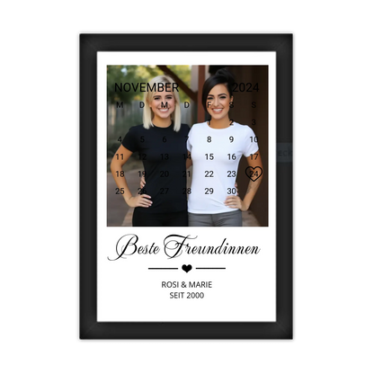 "Beste Freundin" Geschenk personalisiert" Kalender Fotoposter | Geburtstagsgeschenk