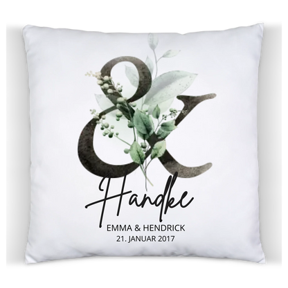 Personalisiertes Hochzeitsgeschenk Ambersand mit Namen und Datum