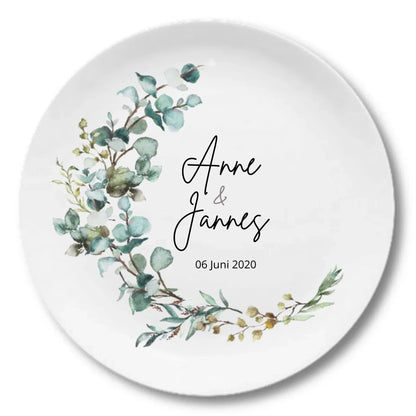 Hochzeitsteller mit Motiv