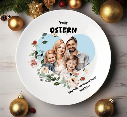 Frohe Ostern Teller oder Muttertagsgeschenk