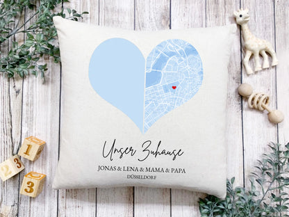 Muttertagsgeschenk Vatertagsgeschenk Geburtstagsgeschenk personalisiert | Fotokissen Geschenk Familie mit Namen