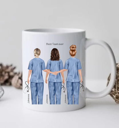 Personalisiertes Tasse 3 Beste Krankenschwestern Geschenk, Team Tasse,  Kaffeebecher