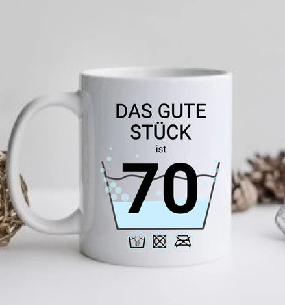70. Geburtstag Geschenk personalisiert | Schonend Behandeln | Das gute Stück ist 70 Jahre | Tasse Geschenk Frau Mann Geburtstagsgeschenk