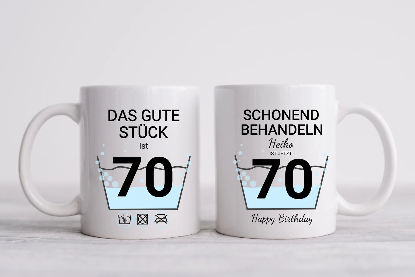70. Geburtstag Geschenk personalisiert | Schonend Behandeln | Das gute Stück ist 70 Jahre | Tasse Geschenk Frau Mann Geburtstagsgeschenk