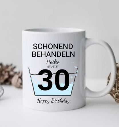 30. Geburtstag Geschenk personalisiert | Schonend Behandeln | Das gute Stück ist 30 Jahre | Tasse Geschenk Frau Mann Geburtstagsgeschenk